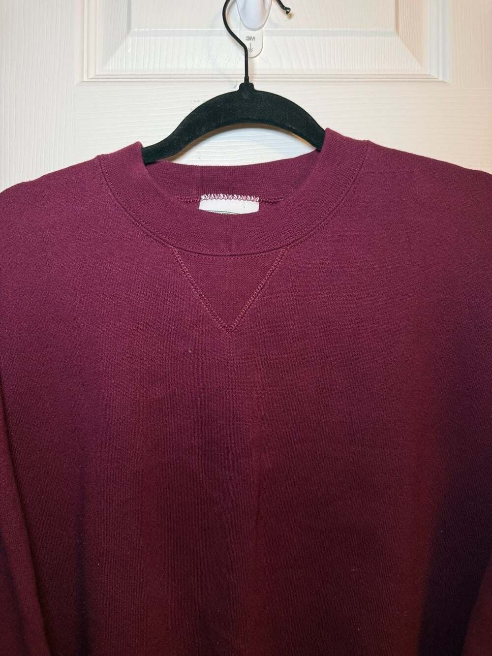Discus Athletic Vintage Burgundy Blank Crewneck Sweatshirt Medium